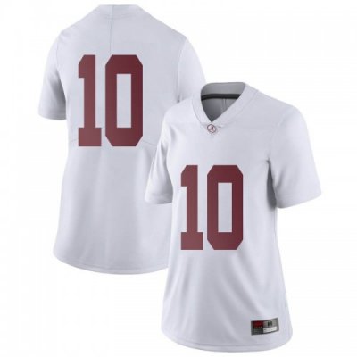 Women's Alabama Crimson Tide #10 Ale Kaho White Limited NCAA College Football Jersey 2403ENCB5